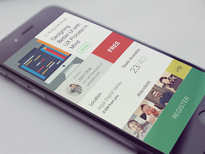 Event App app concept event ios iphone seminar sketch ui ux workshop