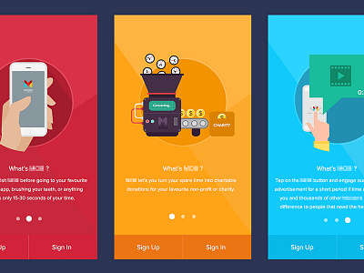 Onboarding Pages of Charity/Donation Apps app apps charity donation ios onboarding ui ux walktrough