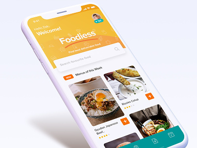 Foodies - exploration app catering dashboard deliver deliverable dish food food and beverage food and drink food app ios lunch mobile ui ux