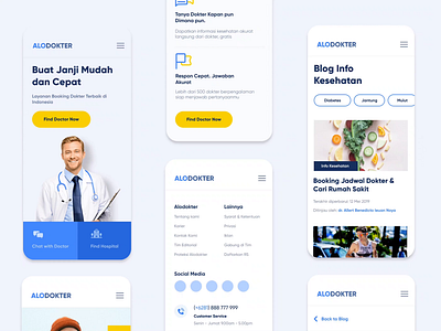 Alodokter Responsive Website - Revisual animation app blog doctor interaction medical mobile principle responsive ui ux video web website