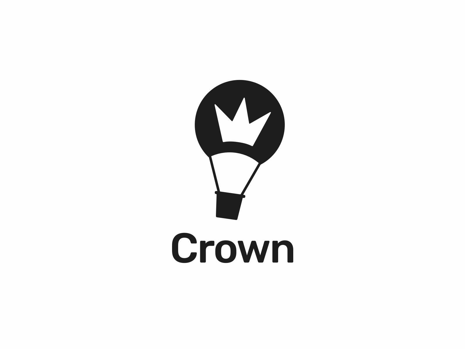 Crown Logo - Daily Logo Challenge black crown crown balloon crown hot air balloon crown logo daily logo challenge dailylogochallenge day 2 hot air balloon hotairballoon logo sketch