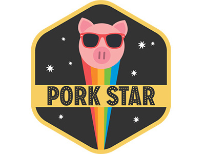 Pork Star funny pig pork pun