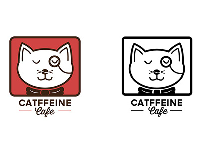 Catffeine Cafe Logo cafe cat cats coffee