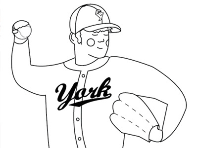 Baseball Player baseball book character coloring player