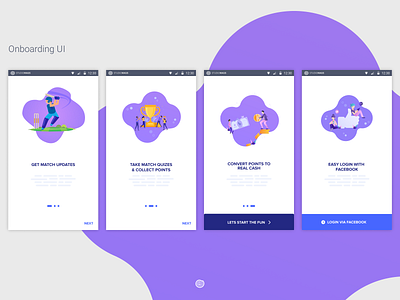 On boarding UI for SportsPaul app app design clean design design illustration onboarding ui ui design ux