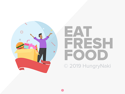 Custom illustration for HungyNaki app app design clean design design food app icon illustration ux vector