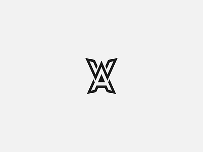 WA or AW monogram branding grapgic design illustration logo