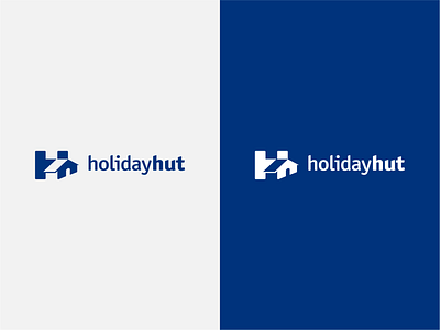 HolidayHut branding grapgic design holiday logo hut logo logo negative space negative space logo