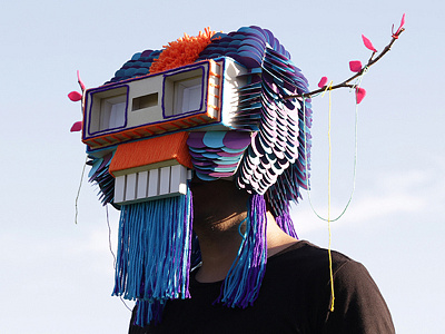 pajaro-robot art craft mask