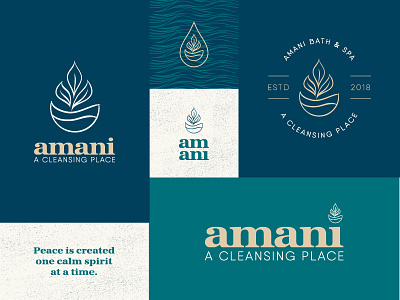 Amani branding icon identity logo logo family spa