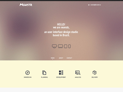 monstr website agency interface monstr website