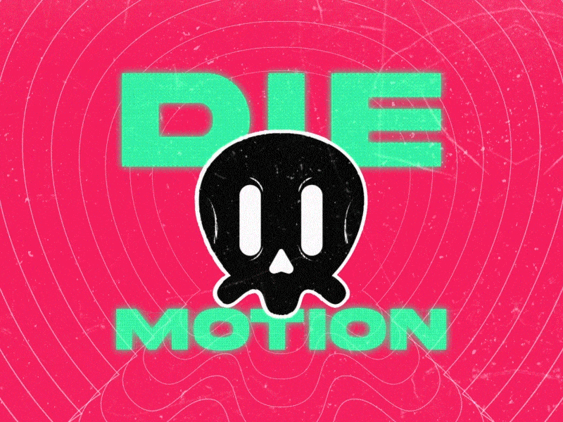 Skull Die.Motion after effect animated gif animation framebyframe graphic design illustration motion graphics