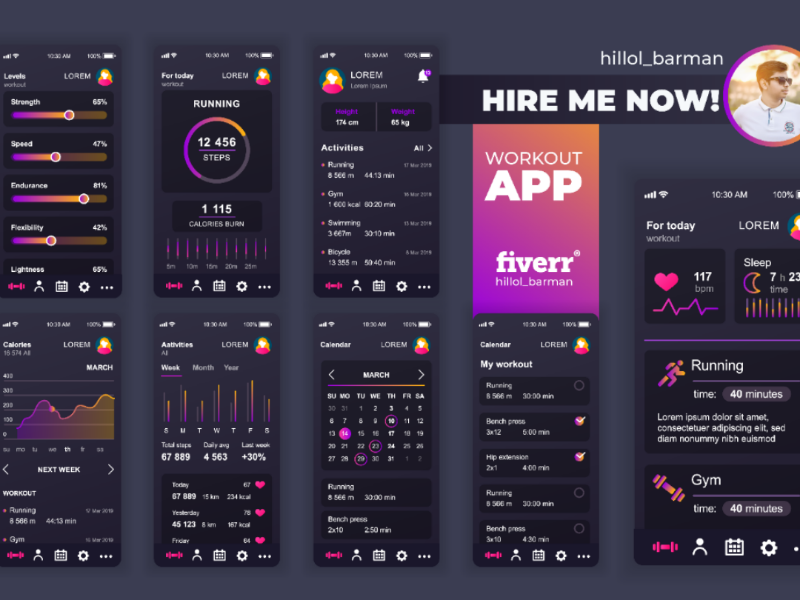 App UI Screen Mockup by Hillol Barman on Dribbble