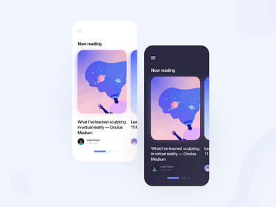 Reading app UI template