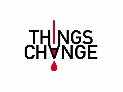 Things Change branding design flat illustrator logo typography vector