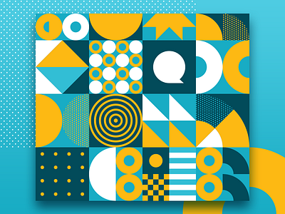 Quero Bolsa geometric patterns branding patterns