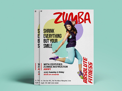 Poster Design for a Fitness Gym ad flyer gym poster poster design typography zumba