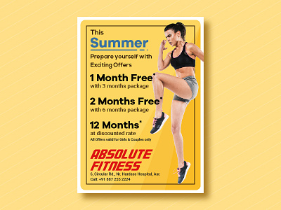 Summer Ad for a Gym ad design ad flyer poster typography
