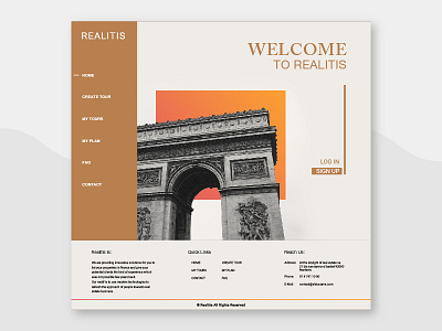 Login Page for Realitis typogaphy uidesign web design