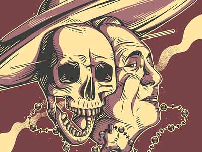 MACARIO black white btraven digital editorial ilustración macario muerte oaxaca skull