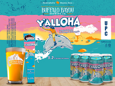 Y'alloha Tropical Blonde Ale Can Design