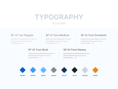 Typography & Color app color type typography ui ux vector web web deisgn website