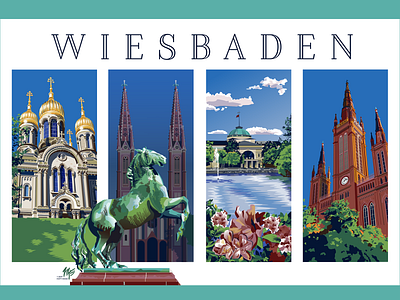 Wiesbaden Travel Poster Series