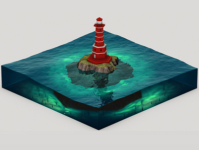 Farol 3d c4d c4dart cinema4d digital art illustration maxon physical render render