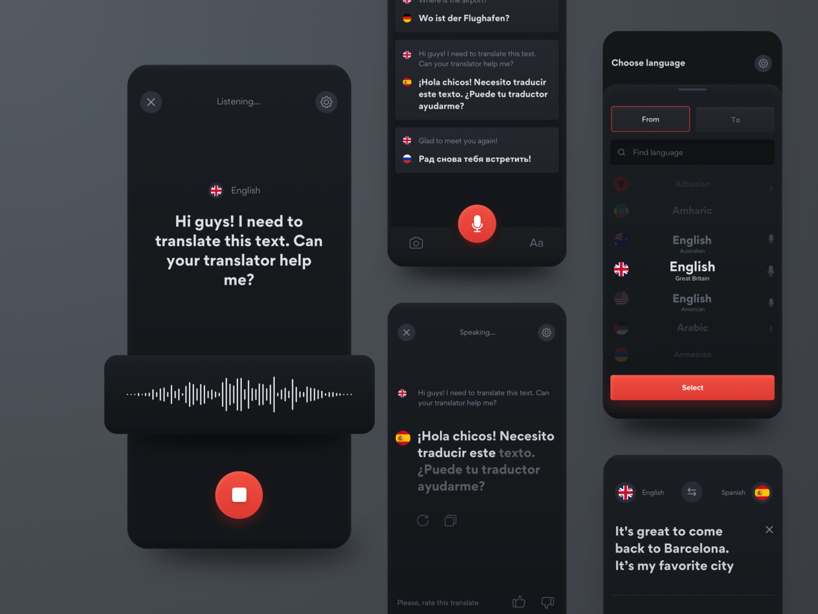 Voice Translator App By Vladyslav Germash For Step To Dream On Dribbble