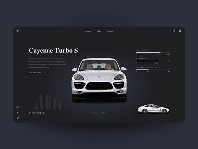 Porsche Cayenne - UI Concept auto car cayenne concept dark design inspiration porsche ui ux designer web web deisgn