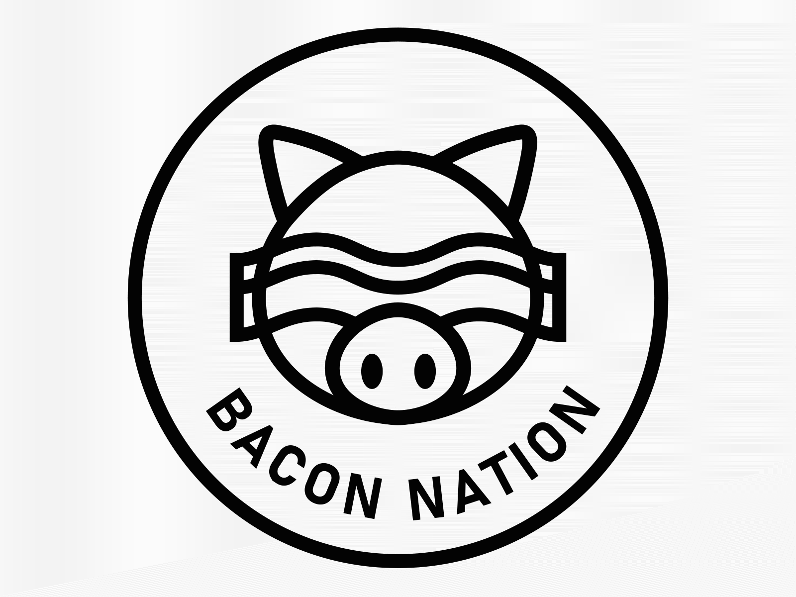 Bacon Nation Logo aftereffects graphic design illustrator logo motion vector