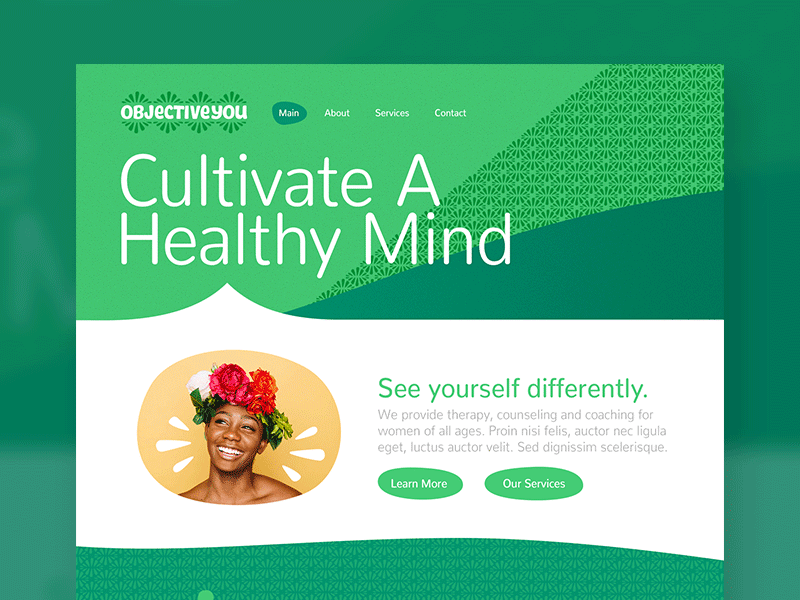 Objective You fun lettering mental health objective quirky web design you