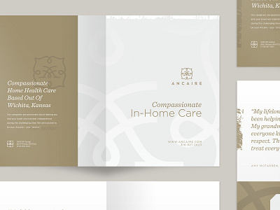 Ancaire 01 corporate branding home health identity identity package print print design wichita