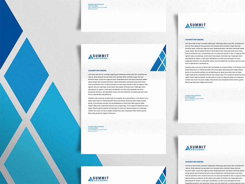 Summit Advisors baseline creative finance foil identity identity package logo summit