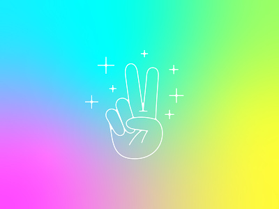 Peace bye felicia chill gradient gradient mesh icon illustration peace product icons