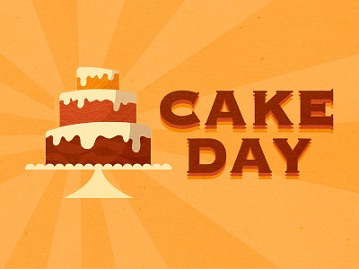 Cake Day baseline creative cake cake day color frosting illustration illustrator text texture vector vintage