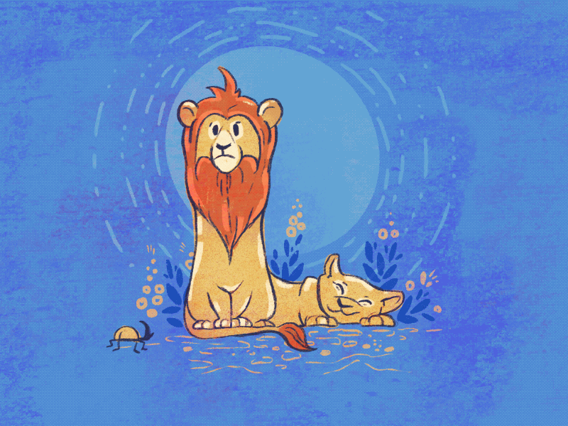 Letter L #36daysoftype 36daysoftype07 animation character design children book illustration editorial illustration funny illustration gif animation illustration lion loop animation procreate procreate animation