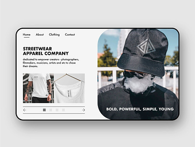 Streetwear company ( web design ) branding branding design icon typography ui ui design uidesign ux web ui webdesign
