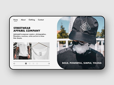 Streetwear company ( web design )