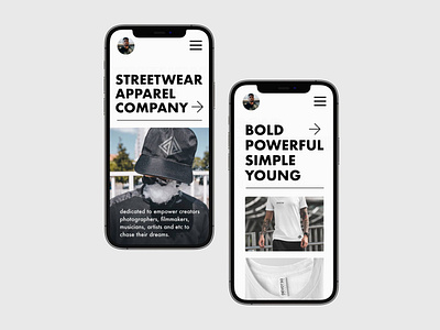 Streetwear company ( Ui design )