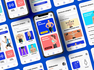 Workout app design ( UI design )
