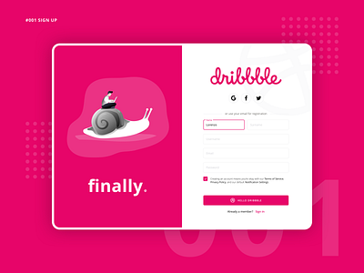 #001 Sign Up - Daily UI Challenge
