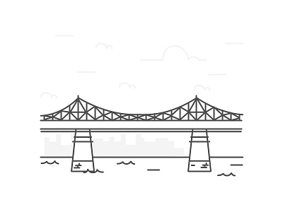 Pont Jacques-Cartier blackandwhite bridge city design illustration montreal pont pont jacques cartier skyline
