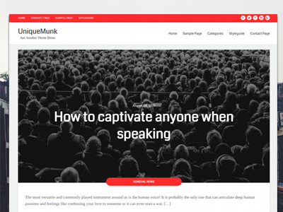 Unique Munk - Free WordPress Theme