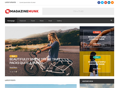 Magazine Munk WordPress Theme blog homepage magazine theme wordpress wordpress theme