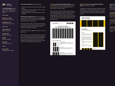 Shipping! adaptive elena experimental ff dagny horizontal layout prototype purple vertical yellow