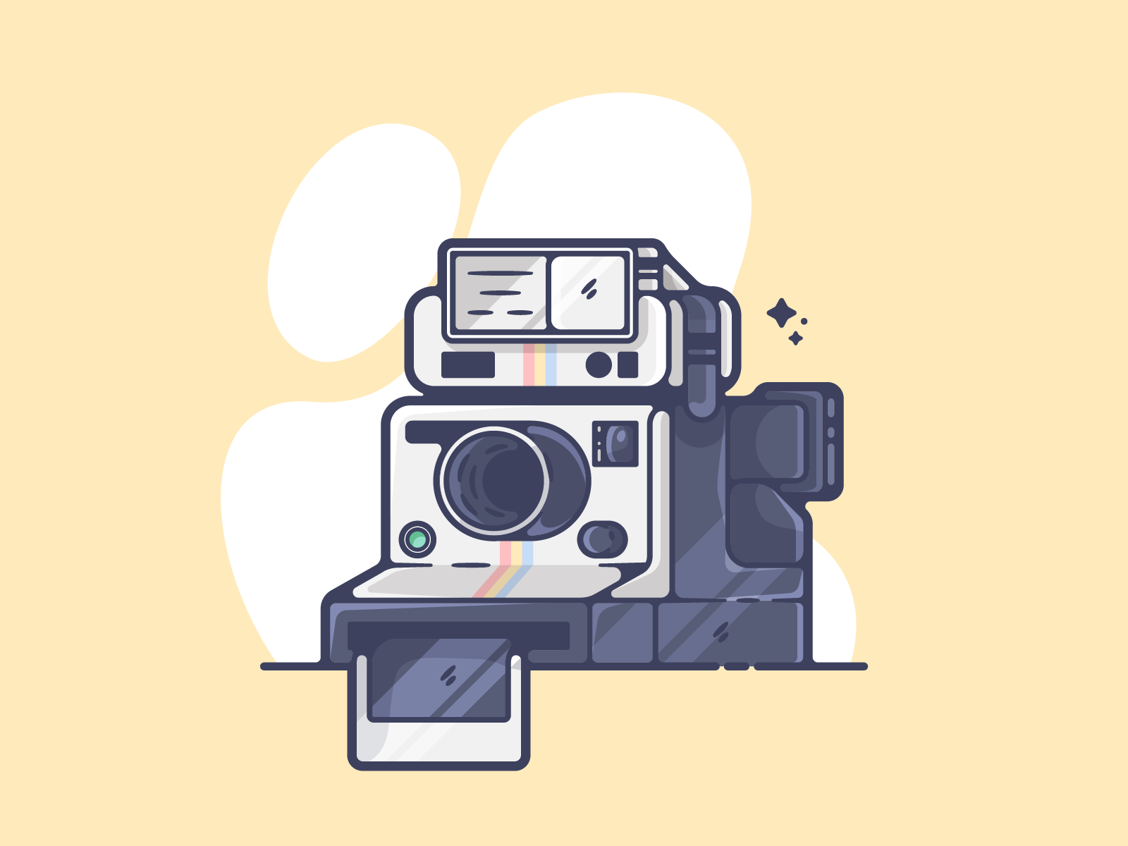 polaroid camera cartoon png