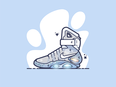 Nike Mags adobe art cartoon clean color creative designer dribbble flat graphic graphic design illustration illustrator modern portfolio shoe shot simple tech