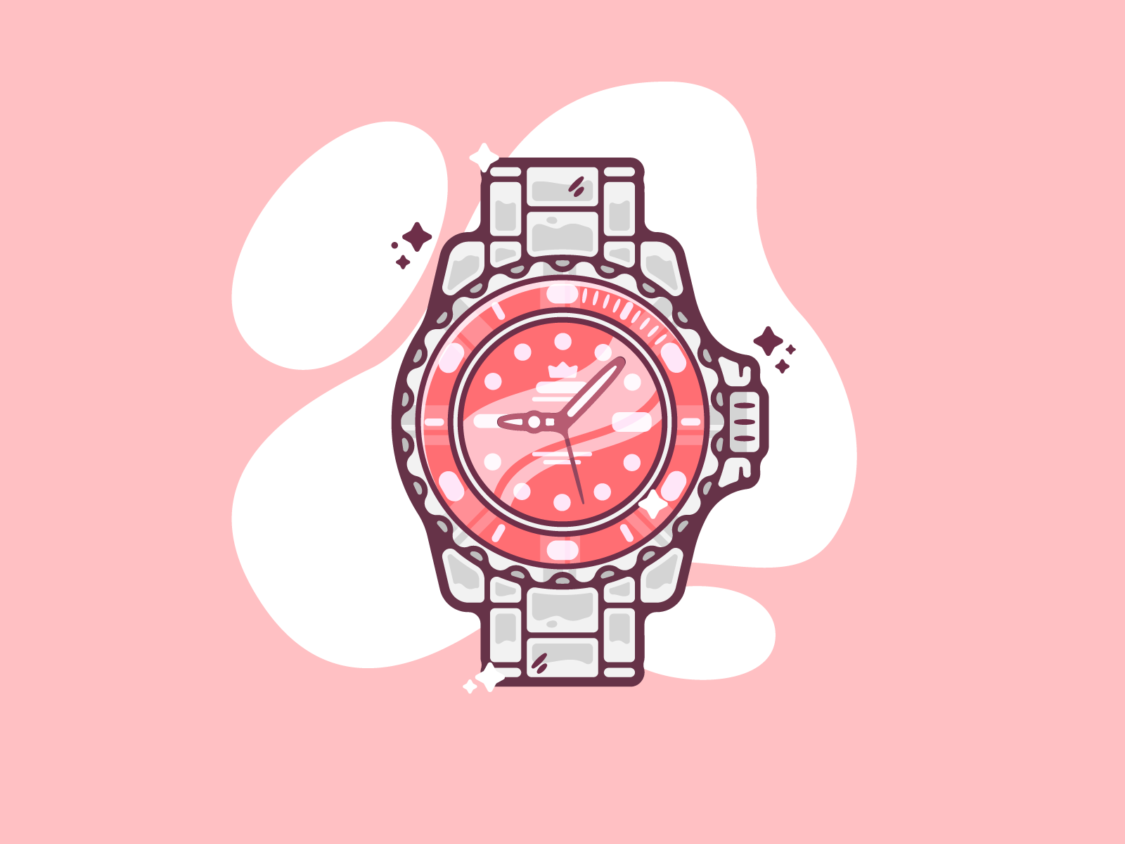 Luxury Watch adobe art cartoon clean color creative designer dribbble flat graphic graphic design illustration illustrator luxury modern portfolio shot simple watch