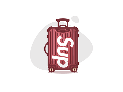 Supreme Luggage art artwork design dribbble graphic graphic design illustration illustrations minimal shots suitcase vector